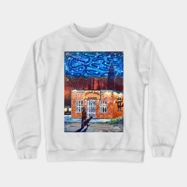 'The Thirsty Beaver Saloon' Crewneck Sweatshirt by jerrykirk